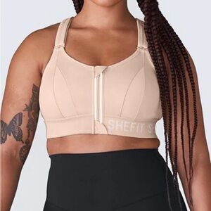 SHEFIT Ultimate Adjustable Sports Bra in Sandstorm Size 6LUXE   Wire Free